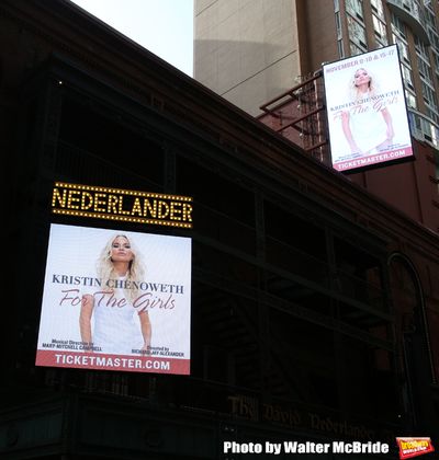 Theatre Marquee unveiling for "Kristin Chenoweth - For The Girls" at the Nederlander  Photo
