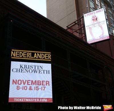 Theatre Marquee unveiling for "Kristin Chenoweth - For The Girls" at the Nederlander  Photo