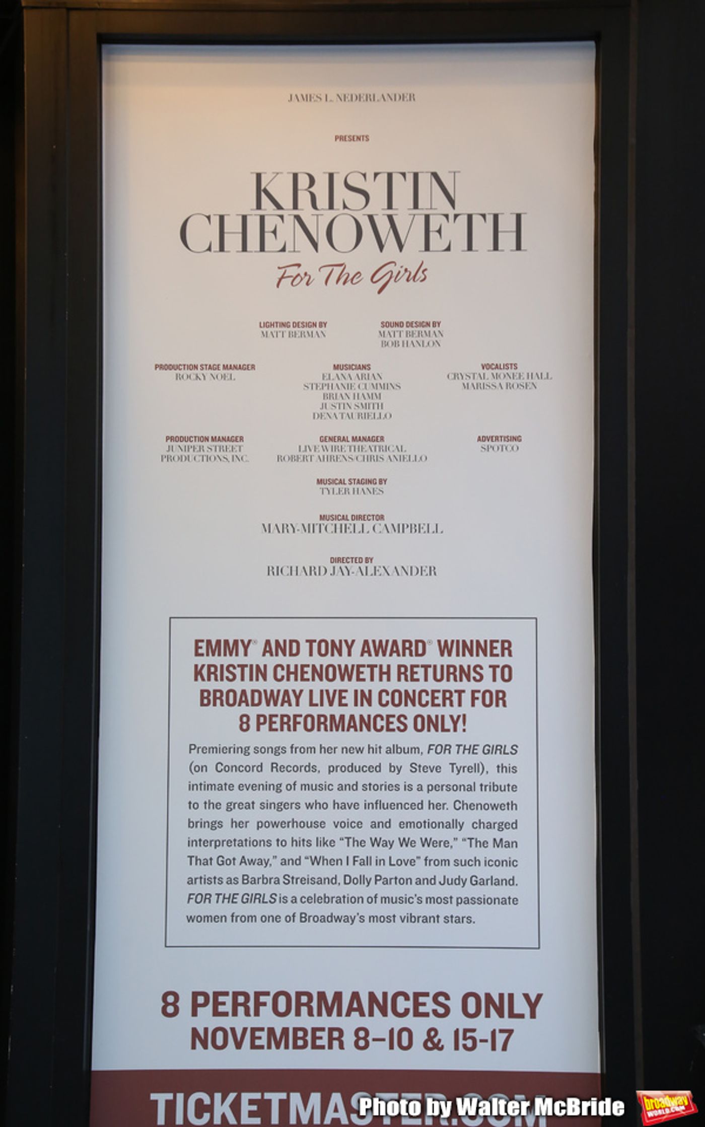 Up On The Marquee: Kristin Chenoweth Brings FOR THE GIRLS to Broadway  Image