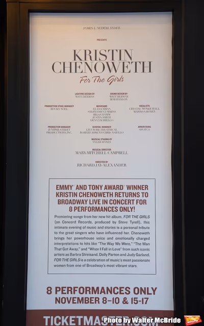 Theatre Marquee unveiling for "Kristin Chenoweth - For The Girls" at the Nederlander  Photo