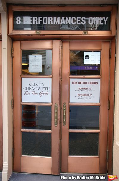 Theatre Marquee unveiling for "Kristin Chenoweth - For The Girls" at the Nederlander  Photo