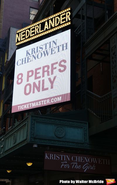 Theatre Marquee unveiling for "Kristin Chenoweth - For The Girls" at the Nederlander  Photo