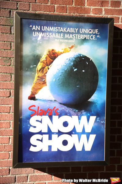 Theatre Marquee unveiling for "Slava's Snow Show" at the Stephen Sondheim Theatre on  Photo