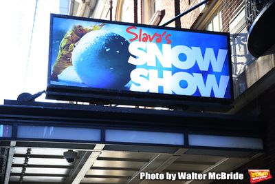 Theatre Marquee unveiling for "Slava's Snow Show" at the Stephen Sondheim Theatre on  Photo