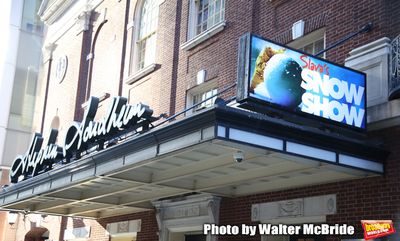 Theatre Marquee unveiling for "Slava's Snow Show" at the Stephen Sondheim Theatre on  Photo