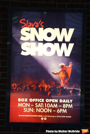 Theatre Marquee unveiling for "Slava's Snow Show" at the Stephen Sondheim Theatre on  Photo