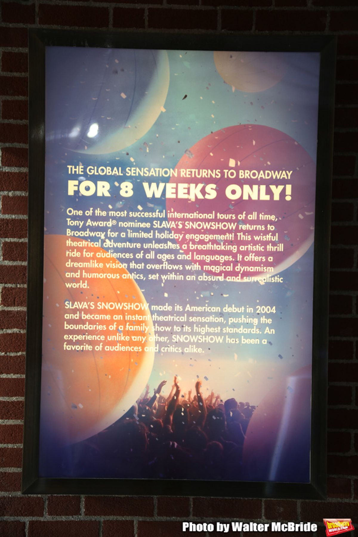 Theatre Marquee unveiling for 'Slava's Snow Show' at the Stephen Sondheim Theatre on November 04, 2019 in New York City. at 