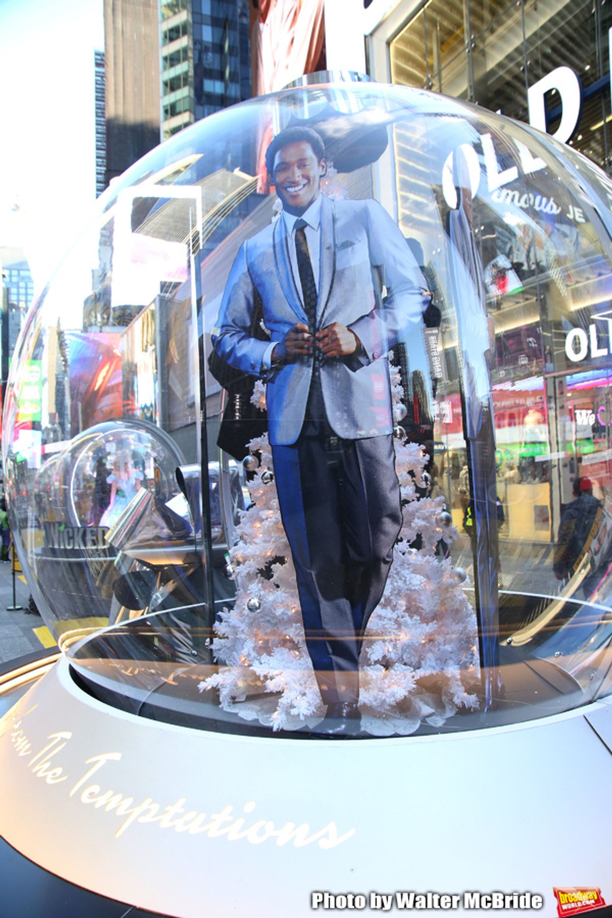 Times Square Alliance unveiled its first season of Broadway â€"Show Globesâ€, Jelani Remy from â€"Ainâ€™t Too Proudâ€ in Times Square on November 04, 2019 in New York City. at 