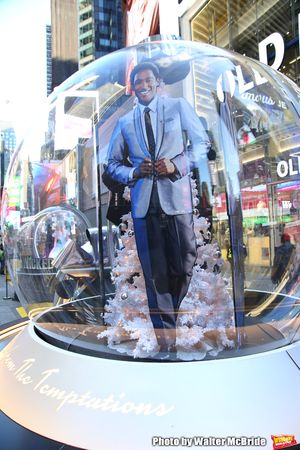 Times Square Alliance unveiled its first season of Broadway â€"Show Globesâ€, Jelani Remy from â€"Ain’t Too Proud†in Times Square on November 04, 2019 in New York City. @ BroadwayWorld Times Square Alliance unveiled its first season of Broadway â€"Show Globes†Photo
