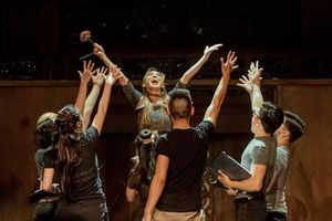 ?What if We Could Live Forever? Kimbirdlee Fadner (Monkey King) with the Monkey Tribe (Leo Yu-Ning Chang, Shan Y Chuang, Alex Lawrence, Joey Ledonio, Charles Pang, Grace Shih, Tomo Watanabe, Xiaoqing @ BroadwayWorld ?What if We Could Live Forever? Kimbirdlee Fadner (Monkey King) with the Monkey Tribe Photo