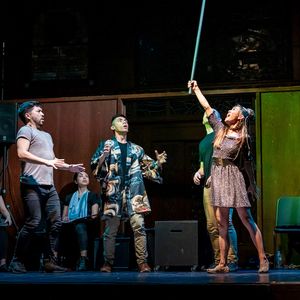 Heavy Staff Jingu Bang is transformed into Monkey King?s Heavy Bo Staff. Dragon King of the Sea (Joey Ledonio with Kimbirdlee Fadner, Alex Lawrence, Charles Pang, Shan Y Chuang) @ BroadwayWorld Heavy Staff Jingu Bang is transformed into Monkey King?s Heavy Bo Staff. Dragon King Photo