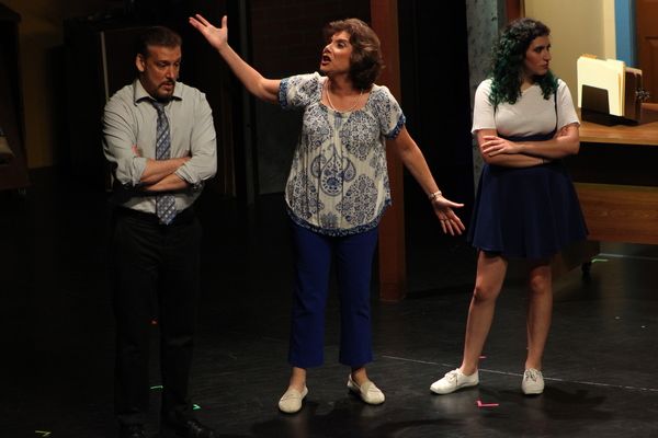 07. Larry Buzzeo (L), Francine Burns (C) and Stephanny Noria (R) as Kevin, Camila and Photo