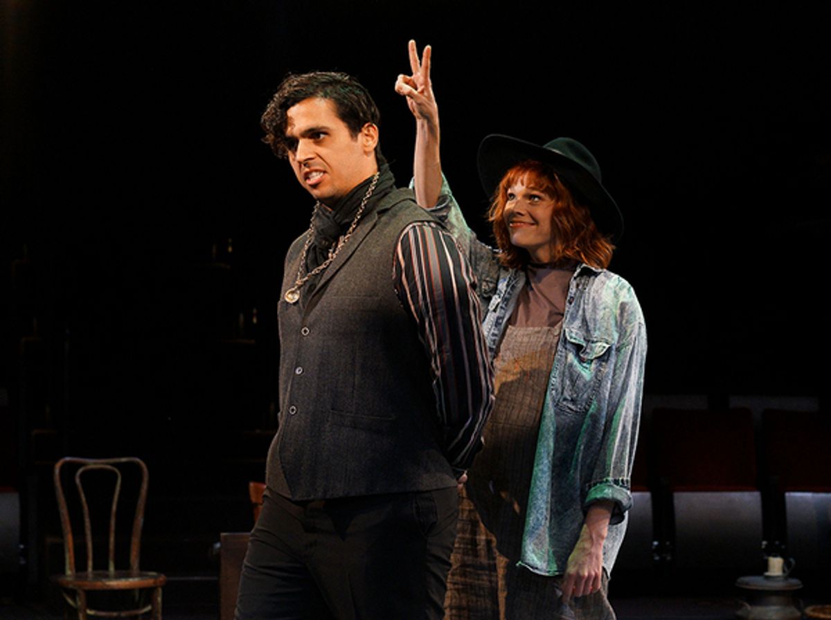 Marco Antonio Vega as Malvolio and Summer Broyhill as Feste at 