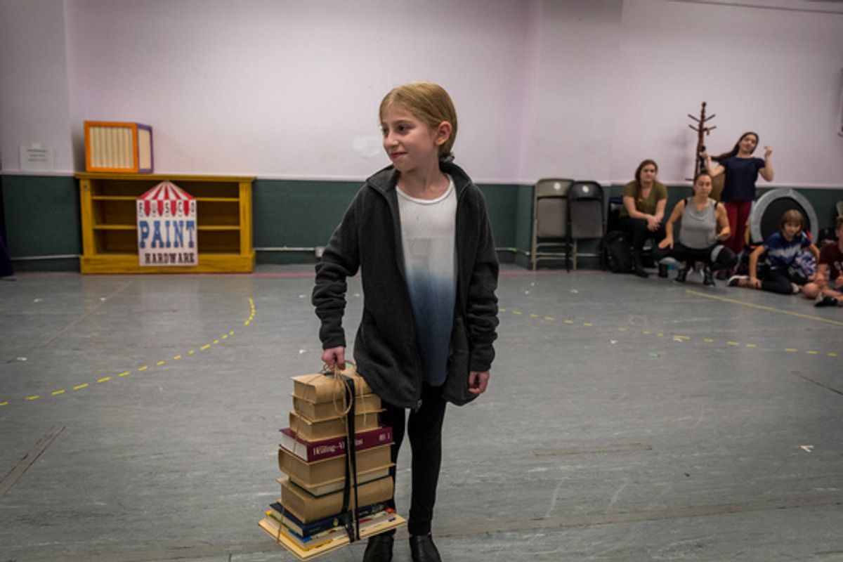AnnaBelle Deaner (Matilda) in rehearsal at 