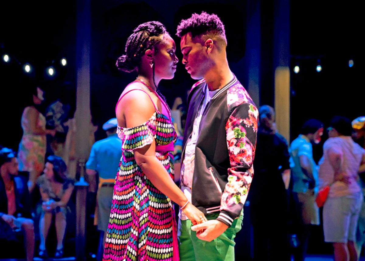 Juliet (Brittany Bellizeare) and Romeo (Edgar Miguel Sanchez) at 