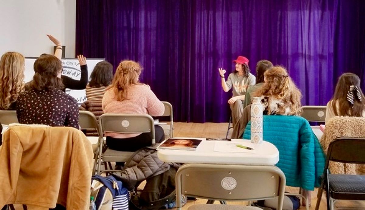 Jackie Burns and BAA Students at 