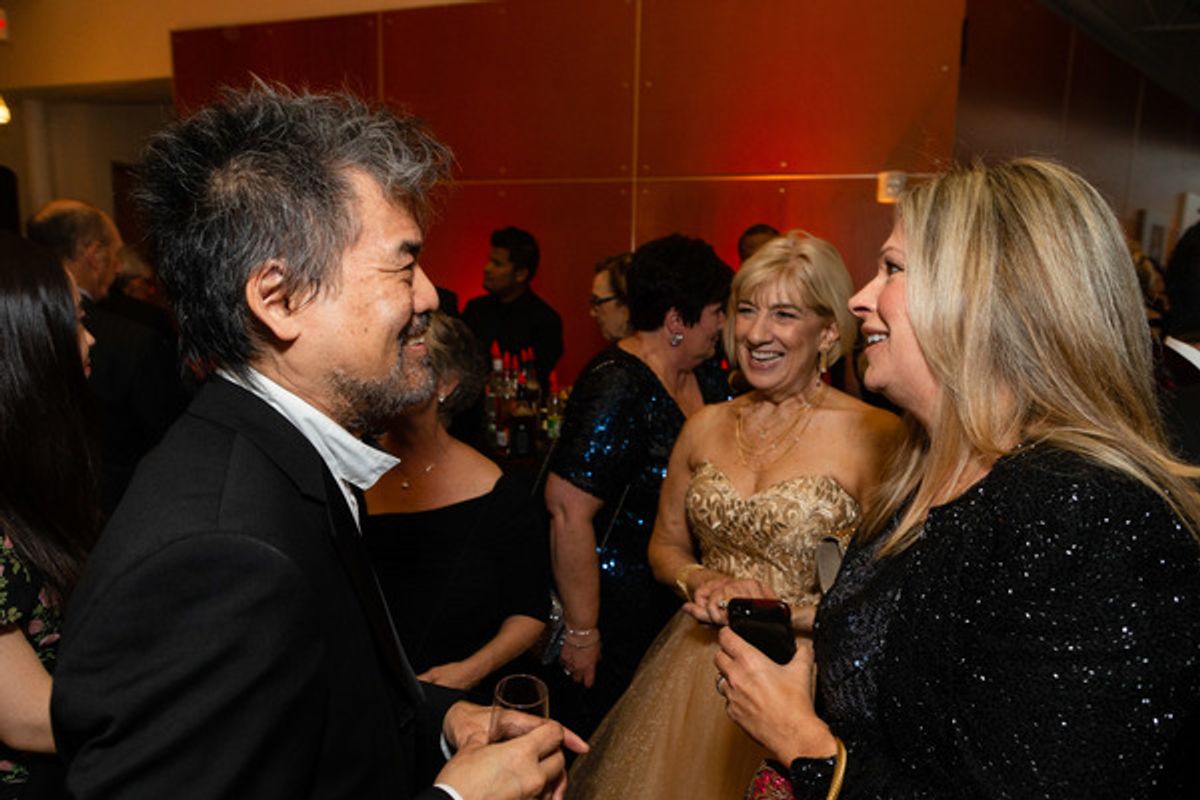 David Henry Hwang, Carla Befera and Carolyne Zinko at 