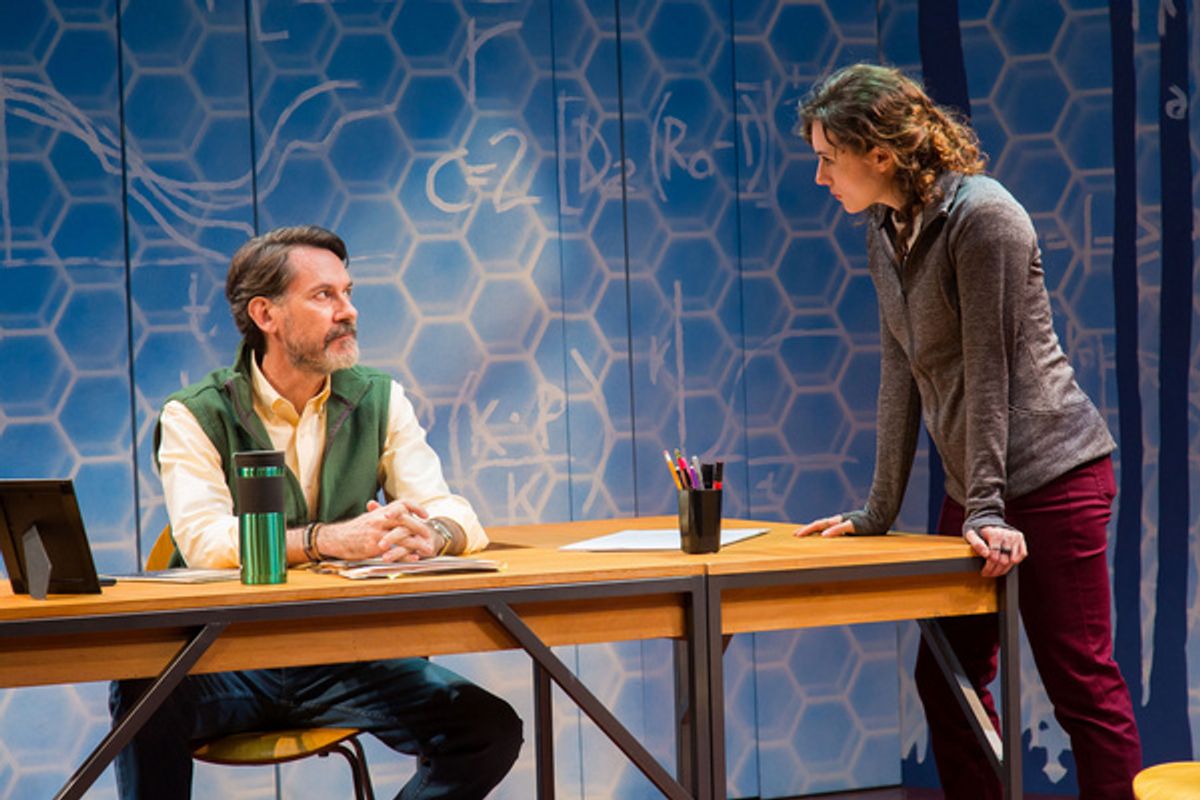 Ezra Barnes as Dr. Philip Hayes and Marina Shay as Ariel at 