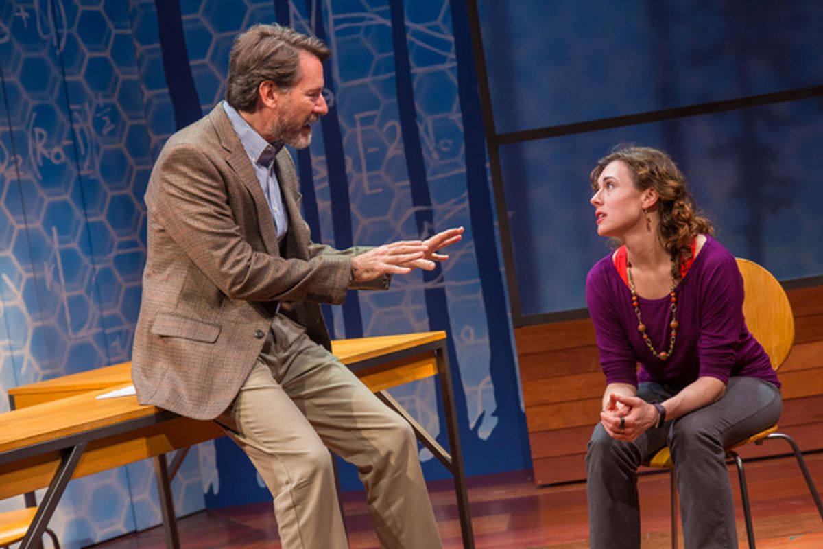 Ezra Barnes as Dr. Philip Hayes and Marina Shay as Ariel at 