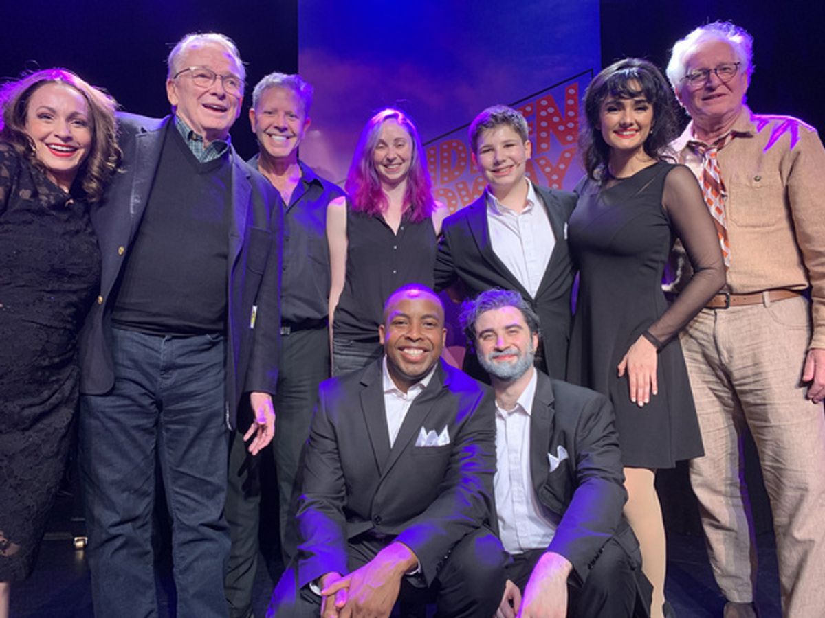 Bob Mackie and Jack Viertel and the cast of Forbidden Broadway: The Next Generation. at 