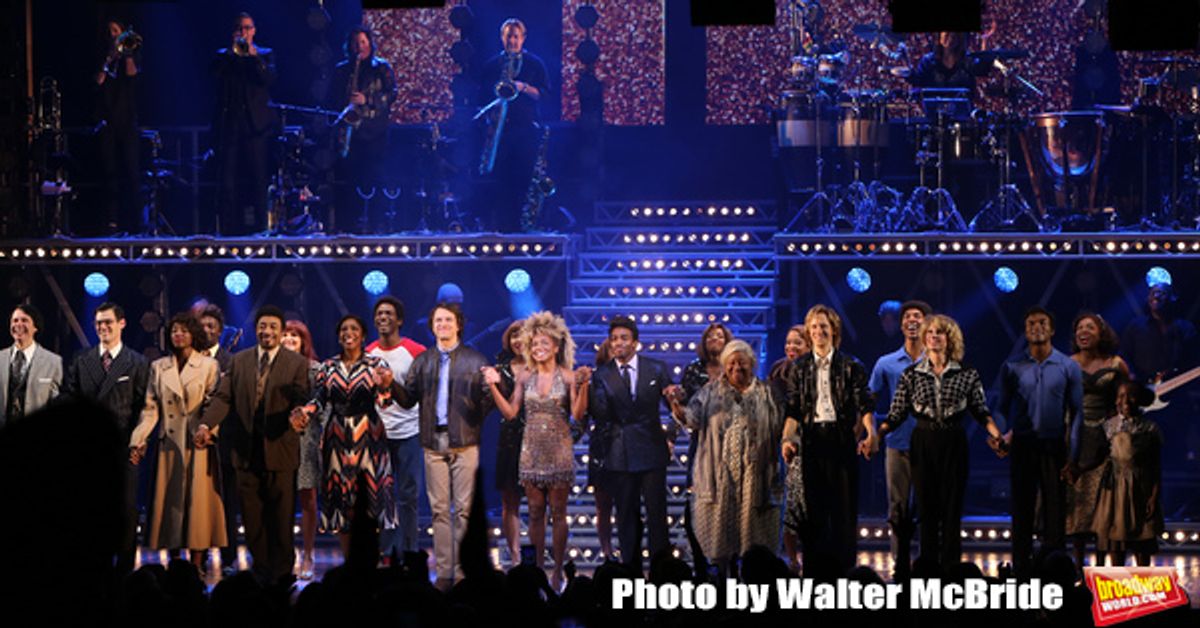 Adrienne Warren and Daniel J. Watts with cast  at 