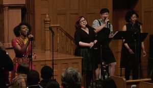 Aisha Jackson, Madge Dietrich, Cameron Mitchell Bell, and Jessica Luster. @ BroadwayWorld Aisha Jackson, Madge Dietrich, Cameron Mitchell Bell, and Jessica Luster. Photo