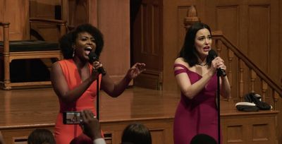 Aisha Jackson and Alyssa Fox perform ?Frozen? Medley.  Photo