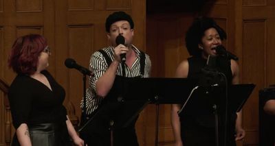 Madge Dietrich, Cameron Mitchell Bell, and Jessica Luster.  Photo