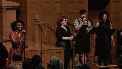 Aisha Jackson, Madge Dietrich, Cameron Mitchell Bell, and Jessica Luster.  Photo