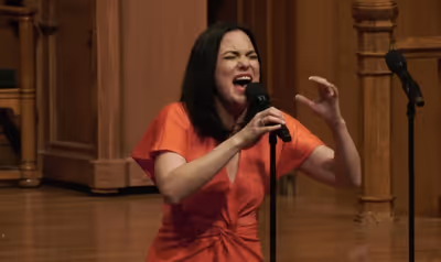 Alyssa Fox (Frozen/Wicked) belts out ?The Joke? by Brandi Carlile.  Photo