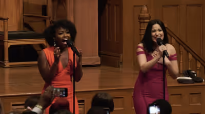 Aisha Jackson and Alyssa Fox perform ?Frozen? Medley.  Photo