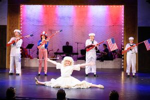 Kayla Yee as "Newsboy," Chloe Fong as "Baby Louise," Emma Berman as "Baby June," Ambe Photo