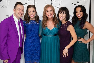 Benjamin Rauhala, Laura Osnes, Jodi Benson, Susan Egan, Courtney Reed
 Photo