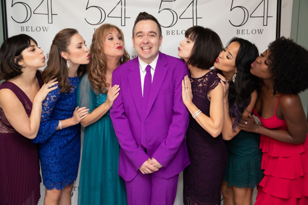 Krysta Rodriguez, Laura Osnes, Jodi Benson, Benjamin Rauhala, Susan Egan, Courtney Reed, and Aisha Jackson
 at 