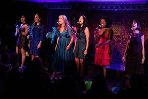 Krysta Rodriguez, Laura Osnes, Jodi Benson, Courtney Reed, Aisha Jackson, and Susan E Photo