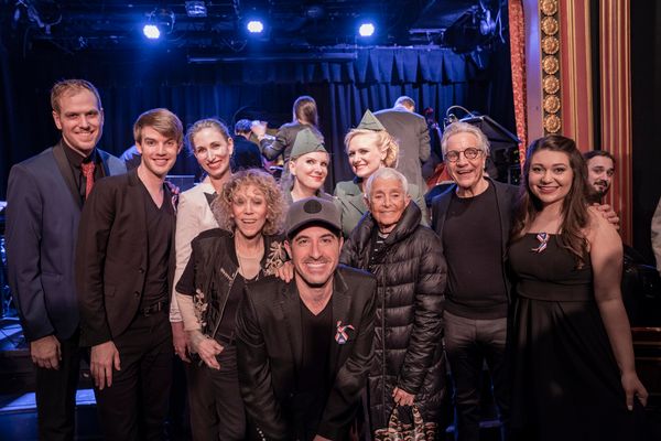 Over Here! leading cast with the shows original creators:
(L-R) Blake Allen( Musical  Photo
