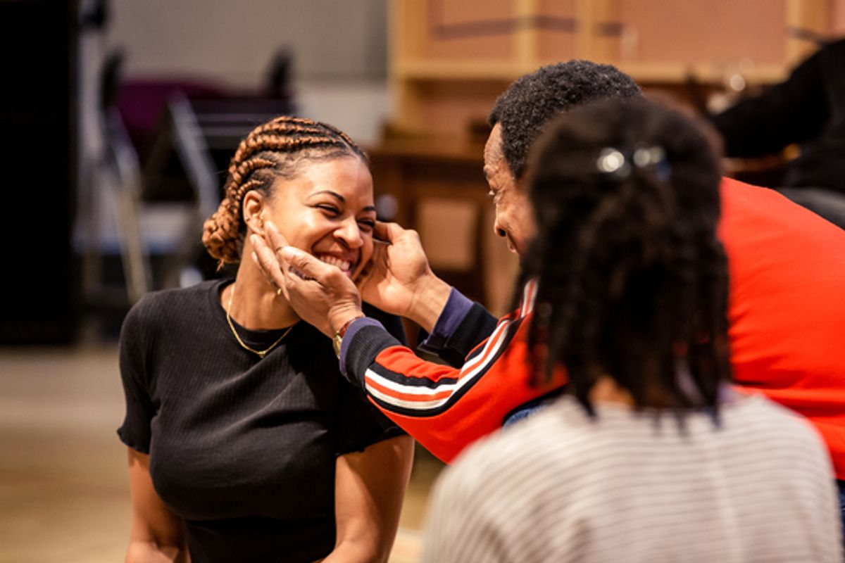 Three Sisters Rehearsal Photos
National Theatre
5th November 2019

By Inua Ellams after Checkov

Director: Nadia Fall
Set and Costume Designer :Katrina Lindsay
Lighting Designer : Peter Mumford
Sound Designer :Donato Wharton
Movement Director : Polly Bennett
Composer : Femi Temowo
Music Director and Vocal Arranger :Michael Henry
Staff Director : Moji Elufowoju

Cast

Ronke Adekouluejo
Adedeji Adetayo
Jonathan Ajayi
Jude Akuwudike
Tobi Bamtefa
Peter BankolÃ©
Anni Domingo
Lola May
Jerome Ngonadi
Sarah Niles
Ken Nwosu
Racheal Ofori
Joseph Ogeleka
Nasa Ohalete
Offue Okegbe
Chloe Okora
Sule Rimi
Natalie Simpson
Diana Yekinni

Â©The Other Richard at 