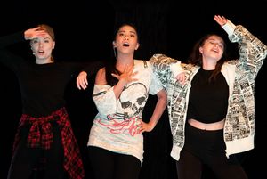 Hannah Weaver (left) Jazz Supinach (center) and Spencer Martinez (right) in a scene f Photo