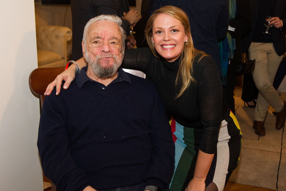 Stephen Sondheim and Elizabeth Stanley
 at 