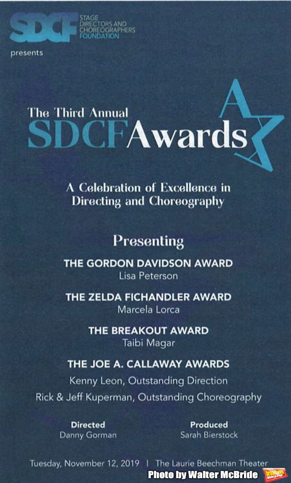 The Third Annual SDCF Awards at The The Laurie Beechman Theater on November 12, 2019  Photo