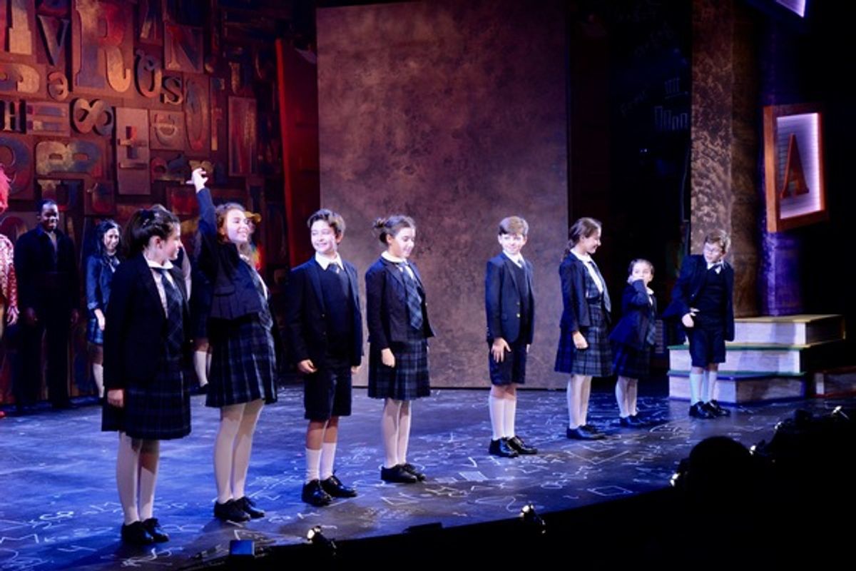 The Children's Cast that includes-Brayden Bratti, Kieran Brown, Vivienne Coletta, Lucy Maniatis, Zachary Podair, Maddie Quigley, Emma Sordi and Lily Tamburo at 