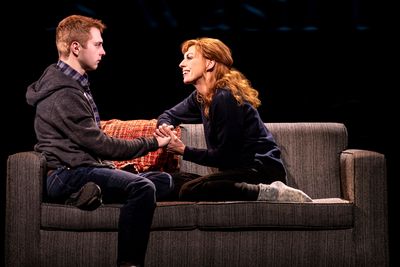 Sam Tutty (Evan Hansen), Rebecca McKinnis (Heidi Hansen) Photo