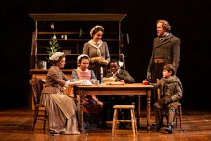 Elizabeth Bunch as Mrs. Cratchit, Chris Hutchinson as Bob Cratchit and Company @ BroadwayWorld Elizabeth Bunch as Mrs. Cratchit, Chris Hutchinson as Bob Cratchit and Company Photo