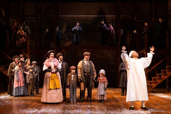 David Rainey as Scrooge with Company  Photo