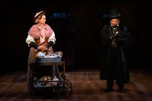 Melissa Pritchett as Mary Pidgeon and David Rainey as Scrooge Photo