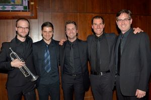 The band-Josiah Lamb, Jernej Bervar, Clint Edwards (Music Director), Sam Zerna and Jonathan Ward @ BroadwayWorld The band-Josiah Lamb, Jernej Bervar, Clint Edwards (Music Director), Sam Zerna and Jo Photo