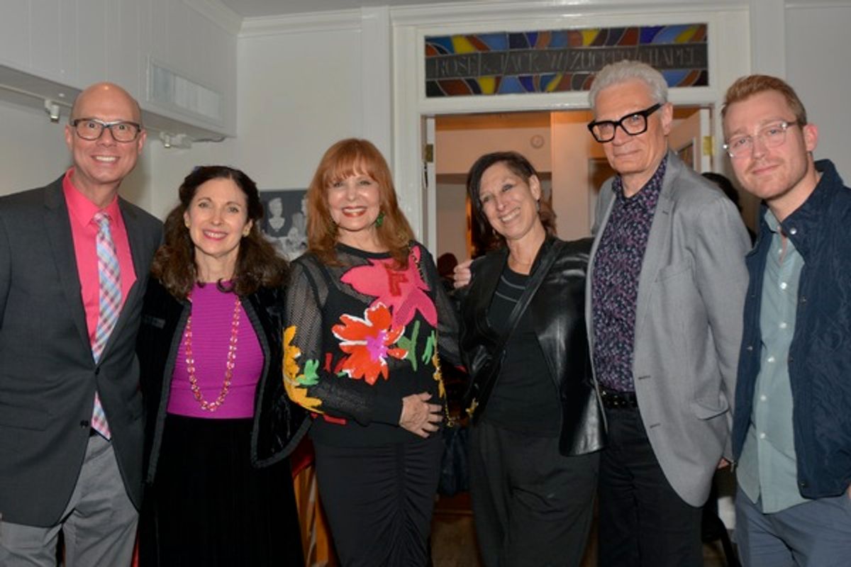 Richie Ridge, Rabbi Jill Hausman, Carol Ostrow, Joan Finkelstein, Preston Ridge and Daniel Dunlow at 