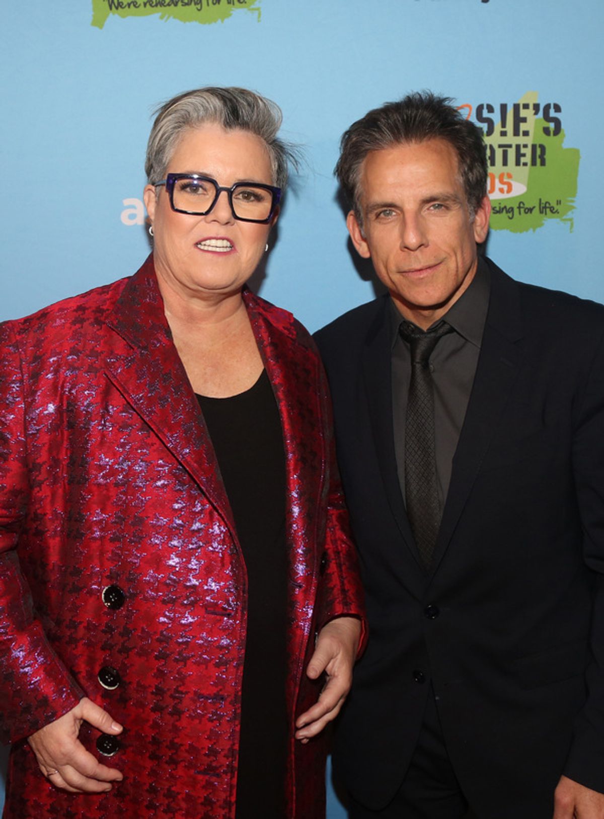 NEW YORK, NEW YORK - NOVEMBER 18: Rosie O'Donnell and Honoree Ben Stiller pose at the 2019 Rosie's Theater Kids Fall Gala at The New York Marriott Marquis on November 18, 2019 in New York City. (Photo by Bruce Glikas/WireImage) at 