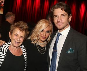 NEW YORK, NEW YORK - NOVEMBER 18: (L-R) Dena Hammerstein, Orfeh and Andy Karl pose at Photo