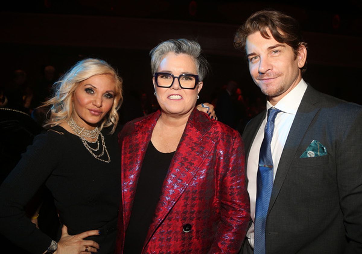 NEW YORK, NEW YORK - NOVEMBER 18: (EXCLUSIVE COVERAGE) (L-R) Orfeh, Rosie O'Donnell and Andy Karl pose at the 2019 Rosie's Theater Kids Fall Gala at The New York Marriott Marquis on November 18, 2019 in New York City. (Photo by Bruce Glikas/WireImage) at 